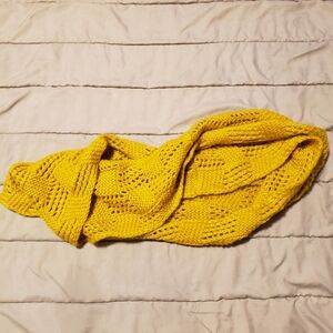 Neosan Bright Yellow Mustard Knitted Infinity Scarf
